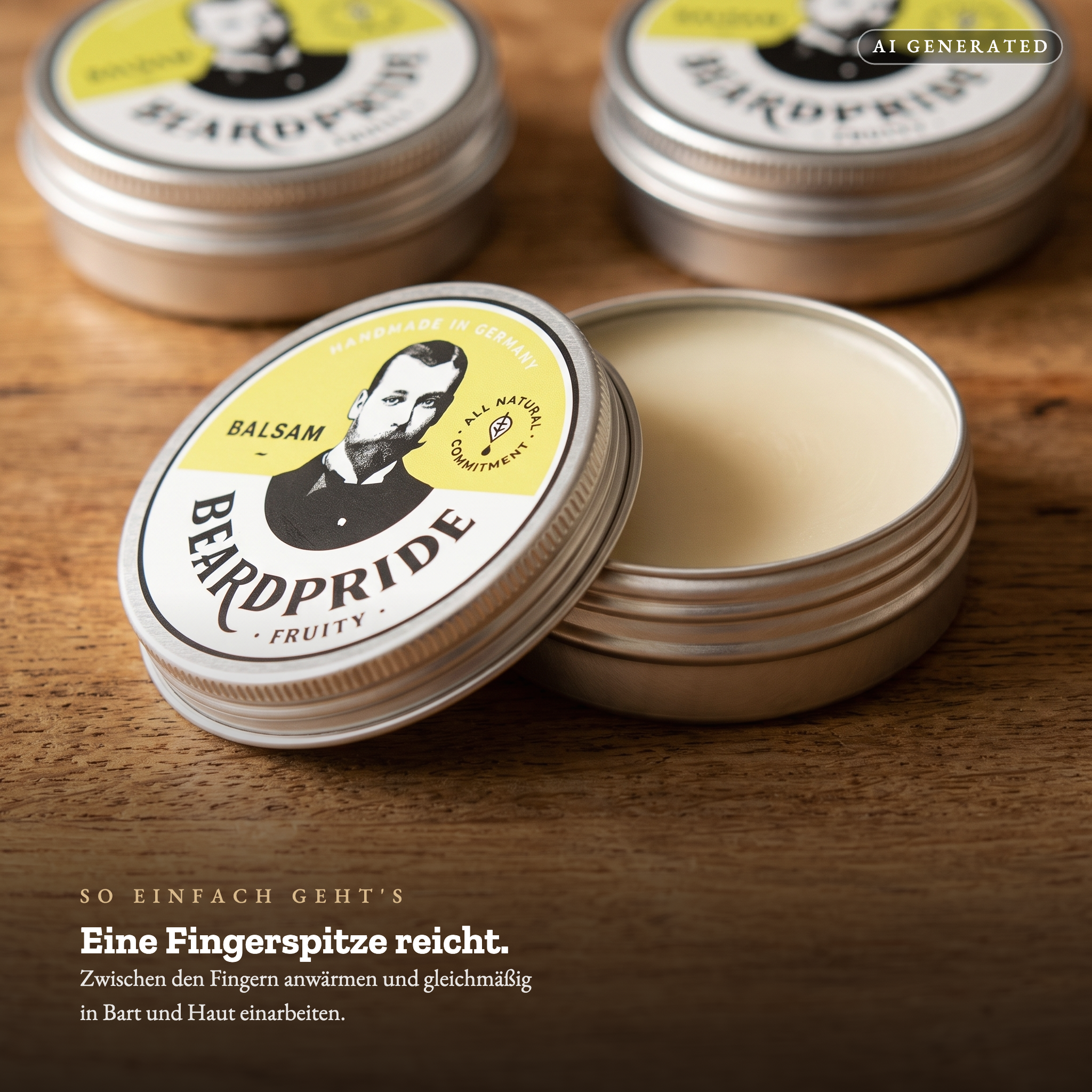 Probierset – Bartöl Lignum & 3x Bartbalsam (Fruity, Lignum, Summer)