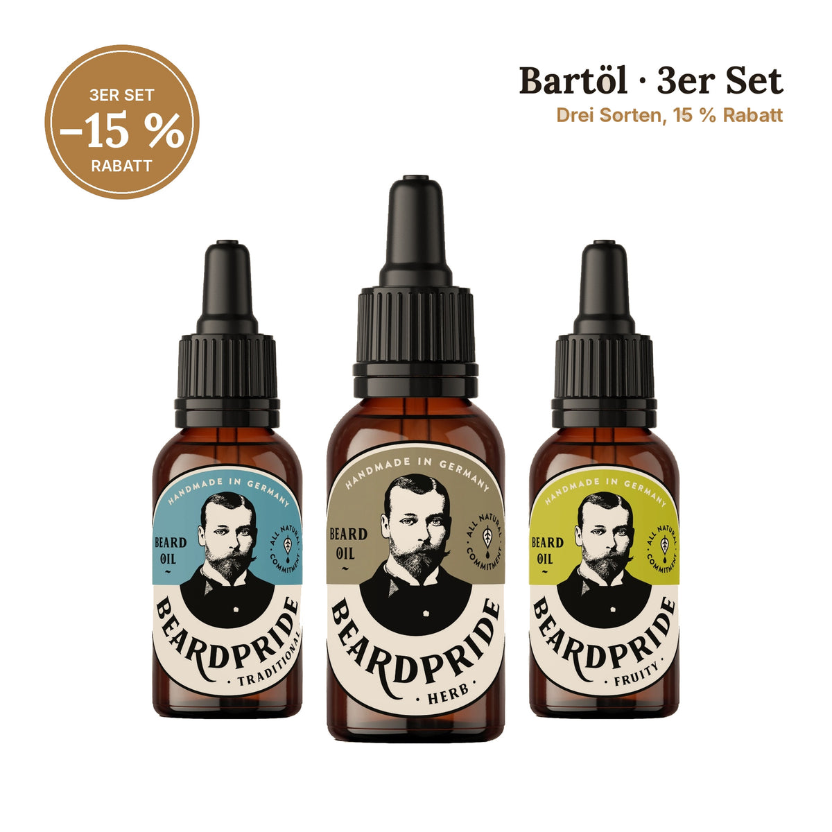 Bartöl 3er-Set – Sorten frei wählen (3 × 30 ml)
