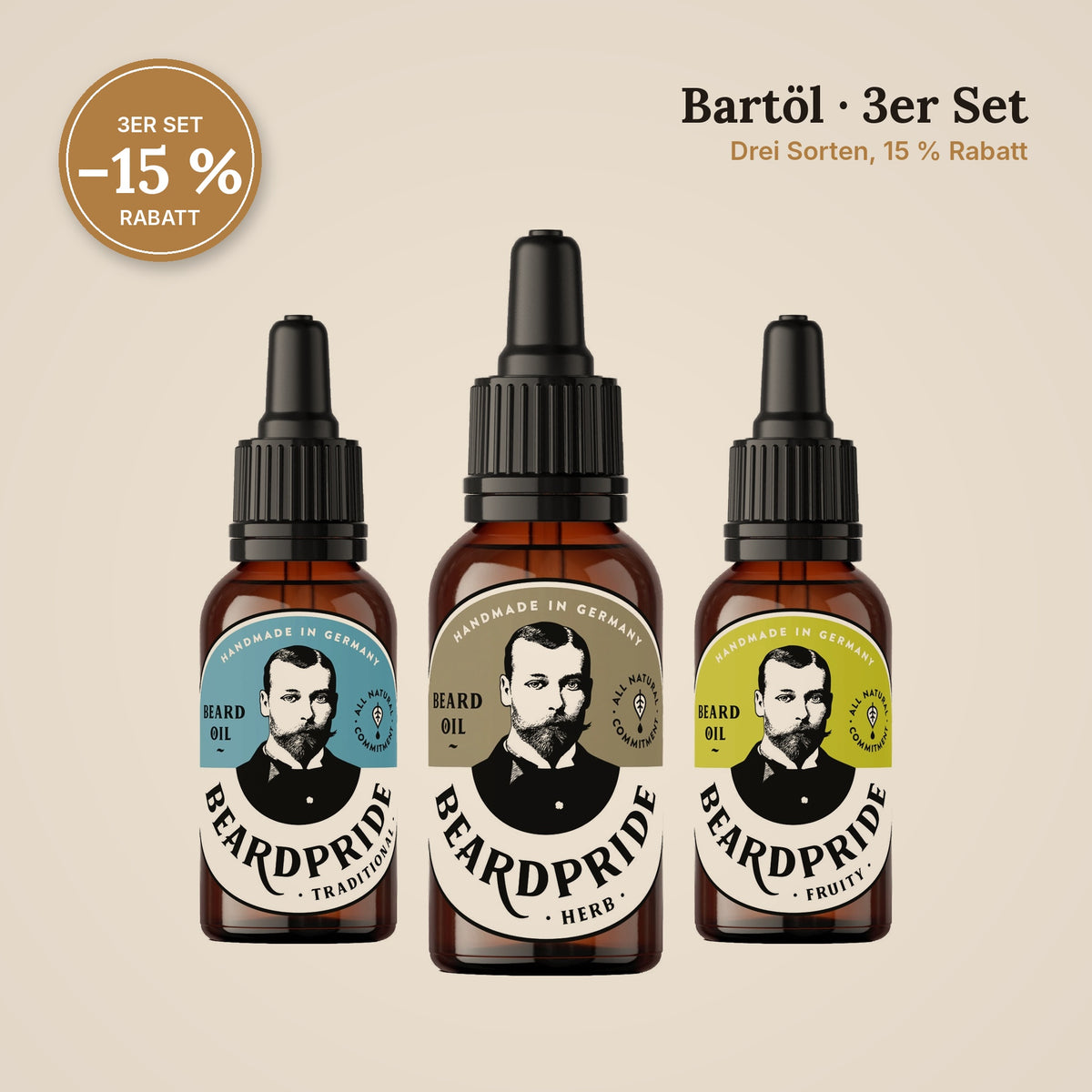 Bartöl 3er-Set – Sorten frei wählen (3 × 30 ml)