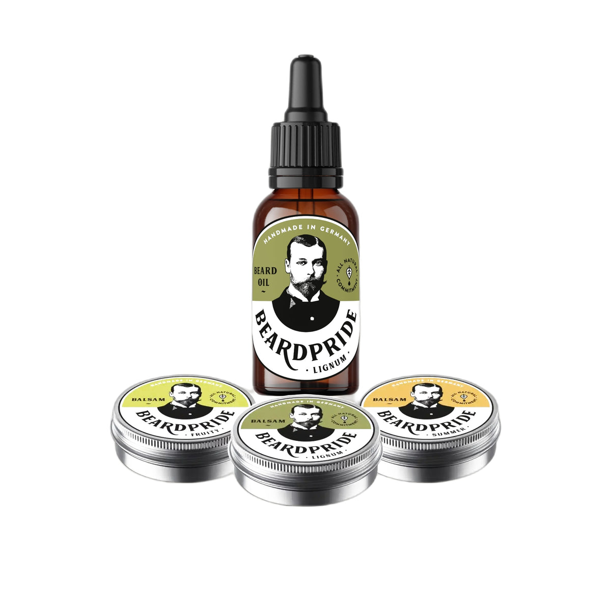Bartpflege-Probierset – Bartöl Lignum & 3x Bartbalsam